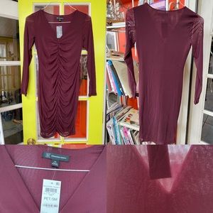 INC Burgundy Cocktail P/SM Dress